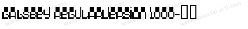 Gatsbey RegularVersion 1000字体转换